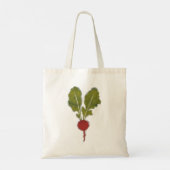 Tote Bag Art populaire Radish style d'impression rouge et v (Dos)