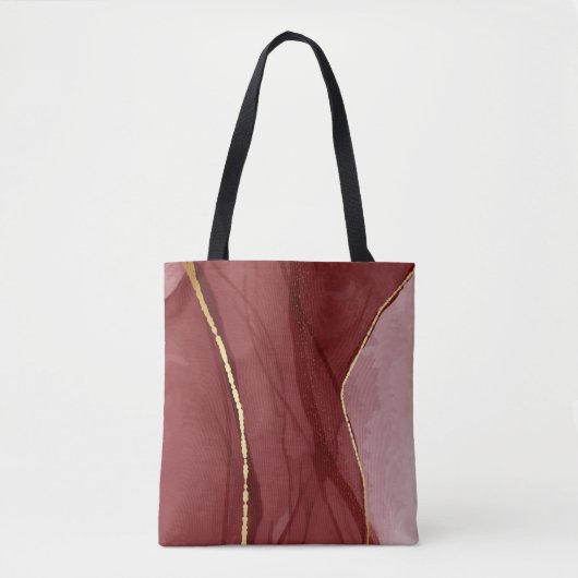 Tote Bag Art Resin, marsala rouge foncé abstrait arrière -  (Devant)