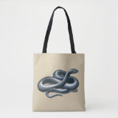 Tote Bag Art serpent de l'Est de l'Indigo (Devant)