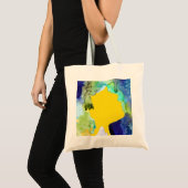 Tote Bag art silhouette abstrait aquarelle (Devant (produit))