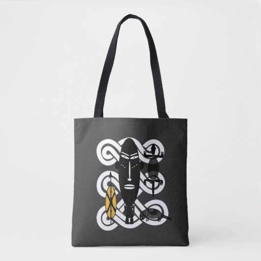 Tote Bag art tribal africain Abstrait (Devant)