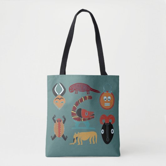 Tote Bag art tribal africain Abstrait (Devant)