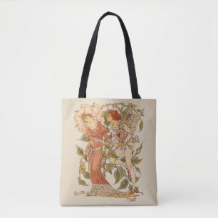 Tote Bag Art victorien vintage, Rose par Walter Crane
