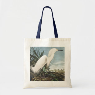 Tote Bag Art vintage d'Audubon représentant un héron neigeu
