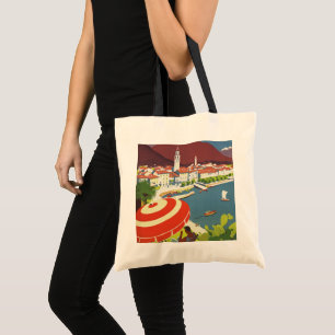 Tote Bag Art vintage de voyage en Suisse