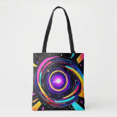 Tote Bag Art vortex chromatique (Devant)