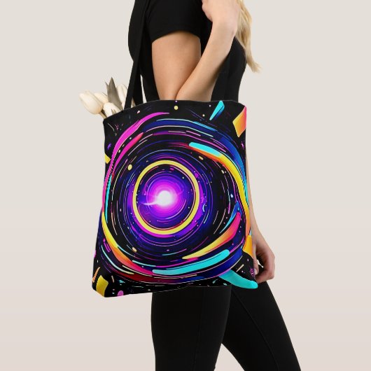Tote Bag Art vortex chromatique (De près)