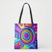 Tote Bag Art Vortex Psychédélique Vibrant (Devant)