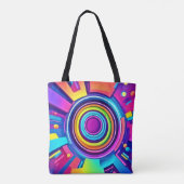 Tote Bag Art Vortex Psychédélique Vibrant (Dos)