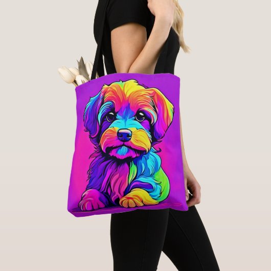 Tote Bag Artefacts Rainbow Puppy (De près)