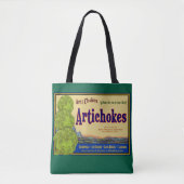Tote Bag Artichauts Vintage Crate Lable Art (Devant)