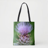 Tote Bag Artichoke violet Tête de chardon Floral (Devant)