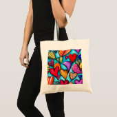 Tote Bag Artiste aux Coeurs Vibrants (Devant (produit))