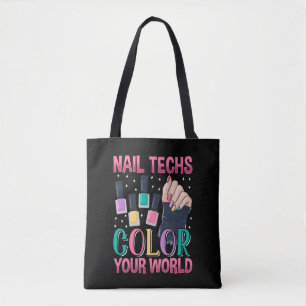 Tote Bag Artiste de manucure des clous colorés
