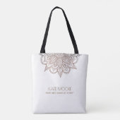 Tote Bag Artiste maquillage de cheveux Mandala Lace (Dos)