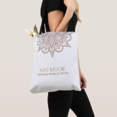 Tote Bag Artiste maquillage de cheveux Mandala Lace (De près)