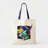 Tote Bag Artiste mural Design graphique FOURNIT DES PEINTS (Devant)