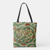 Tote Bag Artistic Calico Cat Camouflage Abstract Pattern (Dos)