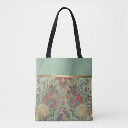 Tote Bag Artistic Green Damask (Devant)