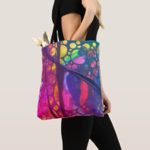 Artistic painting Bag with texture collage