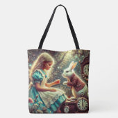 Tote Bag Artistic Wonderland Scene Vintage Boho (Dos)
