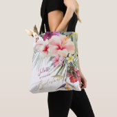 Tote Bag ArtsApp Tropical Paradise Flowers Bridesmaid Cadea (De près)