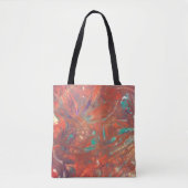 Tote Bag Artsy Abstrait orange (Devant)