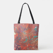 Tote Bag Artsy Abstrait orange (Dos)
