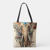 Tote Bag Artsy steampunk éléphant (Dos)