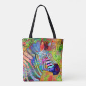 Tote Bag Artsy Zebra coloré (Dos)