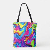 Tote Bag Artwork de Neon Glow Liquid Splated (Dos)
