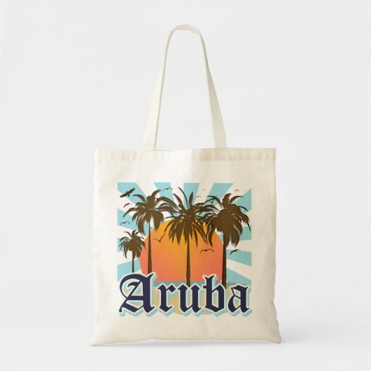 Tote Bag Aruba échoue le coucher du soleil (Devant)