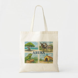 Tote Bag Aruba multivu aquarelle