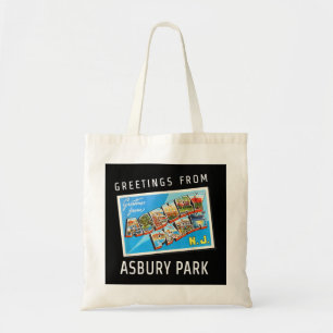 Tote Bag Asbury Park New Jersey NJ Travel Souvenir Pots cad