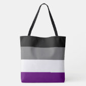 Tote Bag Asexual Pride Rainbow [Ace| Demi| Gris ] (Dos)