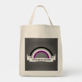 Tote Bag Asexuality rainbow pride (Dos)