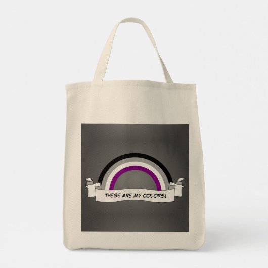 Tote Bag Asexuality rainbow pride (Dos)
