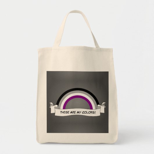 Tote Bag Asexuality rainbow pride (Devant)