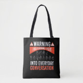 Tote Bag ASL American Sign Language Interprète Sourd (Devant)