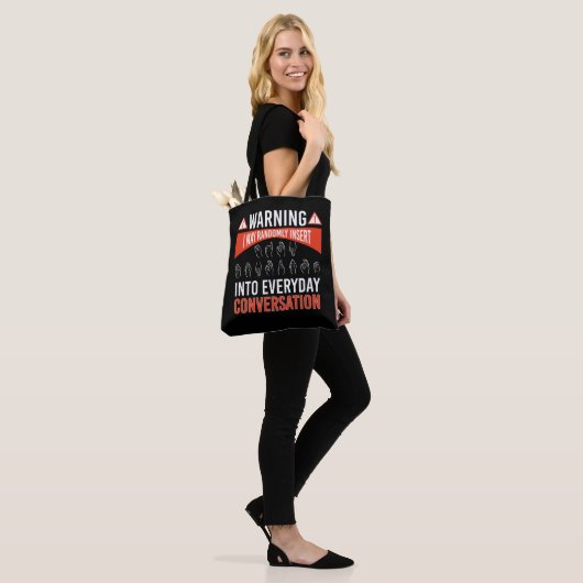 Tote Bag ASL American Sign Language Interprète Sourd (Sur le modèle)
