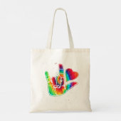 Tote Bag ASL Love Sign Language (Dos)