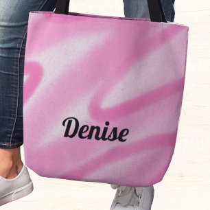 Tote Bag Aspect peinture rose en spray