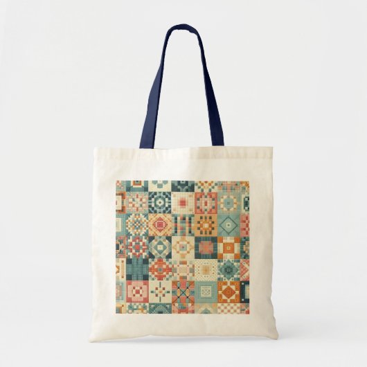 Tote Bag Aspect vieilli, patchwork matelassé (Devant)