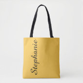 Tote Bag Aspen Jaune Or Simple Nom simple (Devant)