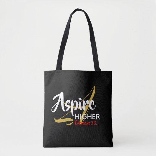 Tote Bag ASPIRE Écriture chrétienne inspirationnelle supéri (Devant)