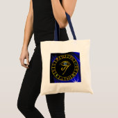 Tote Bag ASRAL HORUS EYE, BLUE TALISMAN /Astrology Chart (Devant (produit))