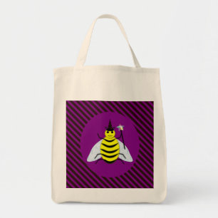Tote Bag Assistant Abeille magique d'Halloween Purple et ba