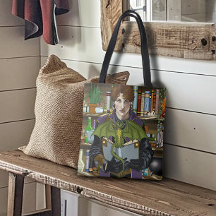 Tote Bag Assistant Imaginaire Livres Potions Dragon