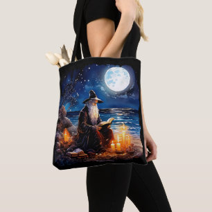 Tote Bag Assistant lecture d'un livre - Wicca Halloween 1