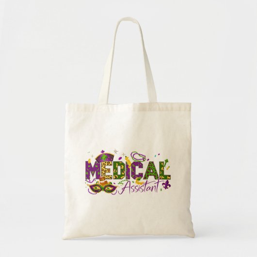 Tote Bag Assistant Médical - Mardi Gras (Devant)